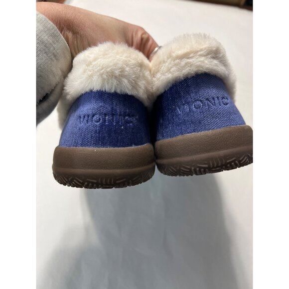 Vionic Womens Faux Fur Lined Slippers Blue Size 7.5 - Picture 7 of 9